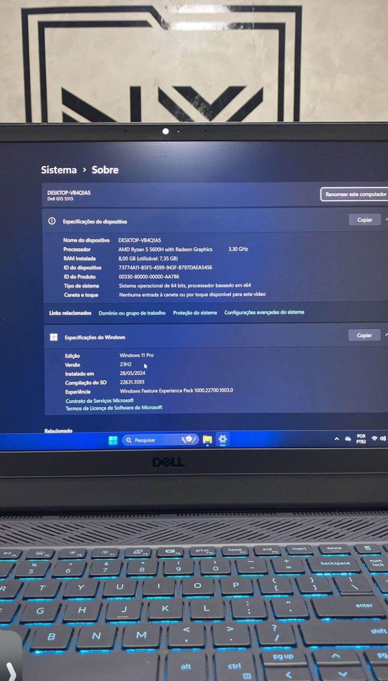 Dell G15: Desempenho Extremo com Ryzen 5 e RTX 3050 – Novo, na Caixa!